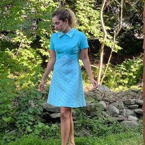 Vintage 1960s baby blue dress